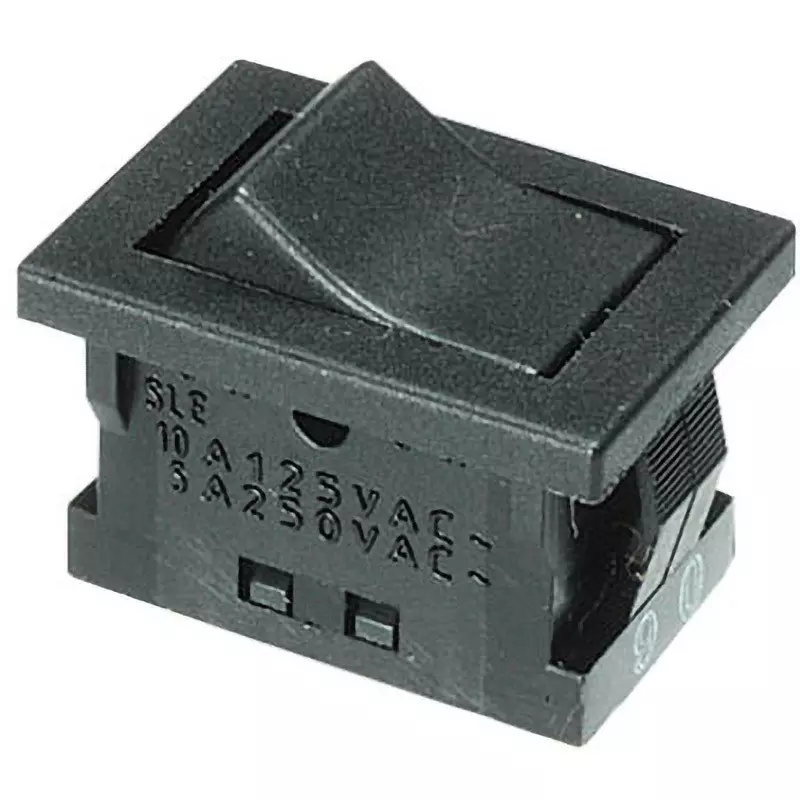 Nidek Rocker Switch 100 or more (between terminals) (500 V DC) Mohm Insulation Resistance , SLE10A-6 (Pack of 5)