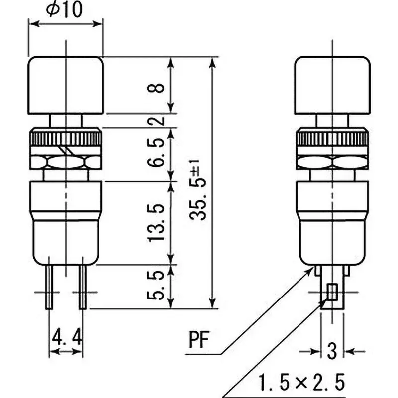 miyama-electric-non-illuminated-type-push-button-switch-20-m-or-less-max-ac-1000-v-for-1-minute-ds-194-k