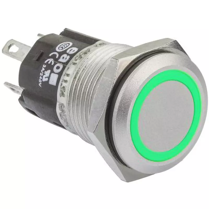 EAO Pushbutton Switch 24 V Rated Voltage 1 Amp @24 V DC Contact Current Rating, 82-4551.1134