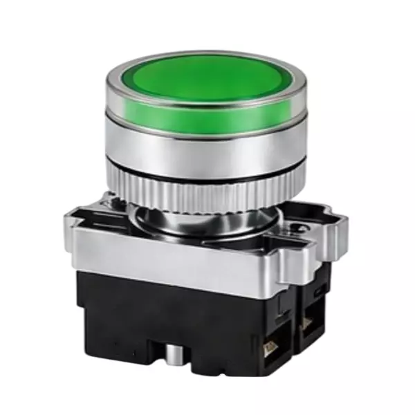 Ceyone Illuminated Push Button 10 Amp 220 V AC Momentary Action Green Color, CEY-07