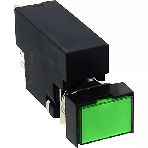 IDEC A6 Series Push Button Switch with Rectangular 3 Way Barrier Φ16 mm Diameter, AL6G-M221G