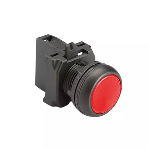 Salzer Gen Next Illuminated Push Button Actuator Red 240 VAC Flush Head, EG03FDLR240A