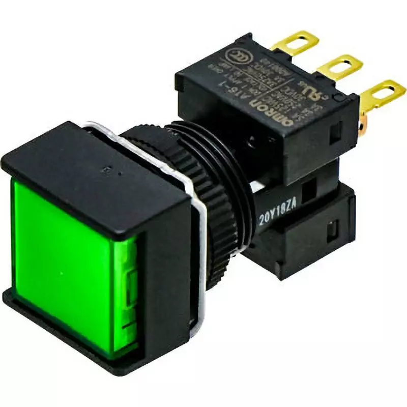 Omron Alternate Pushbutton Switch Φ16 mm Mounting Hole Diameter, A16L-AGA