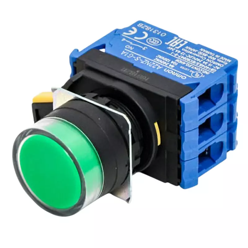 Omron Opacity Pushbutton Switch Φ22 mm Mounting Hole Diameter, A22NN-BGA-NGA-G111-NN