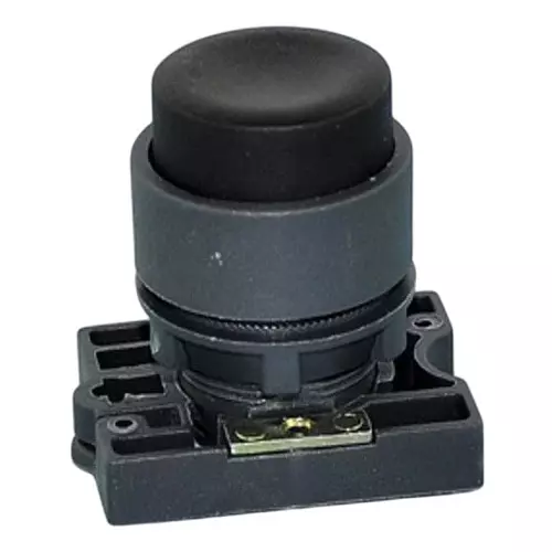 C&S Electric Projecting Push Button With Carrier Black 22.5 mm Mounting Dia, RCP2-BL2