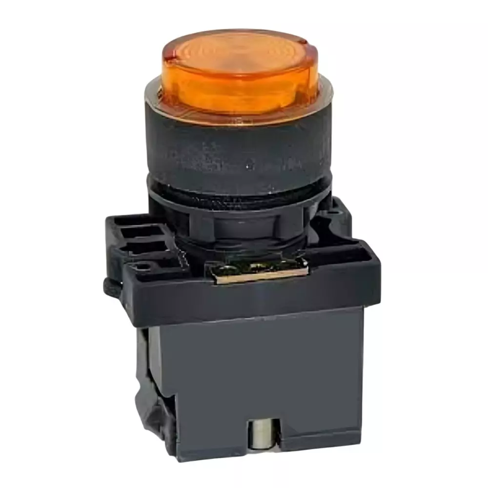 C&S Electric LED Type Projecting Illuminated Push Button Actuator Amber 240 V AC 22.5 mm Mounting Dia, RCP2-BWL157