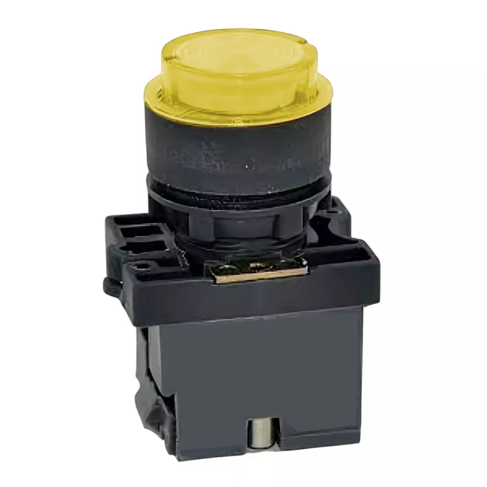 C&S Electric LED Type Projecting Illuminated Push Button Actuator Yellow 240 V AC 22.5 mm Mounting Dia, RCP2-BWL187