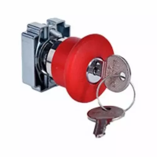 C&S Electric Push Button Stay Put Without Contact Elements Metallic Range Red, RCB2-BS44