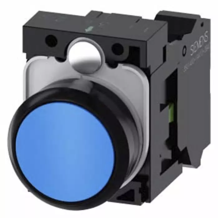 Siemens SIRIUS ACT 3SU11 Series Push Button, 22mm Cutout, SPST, 3SU1100-0AB50-3BA0