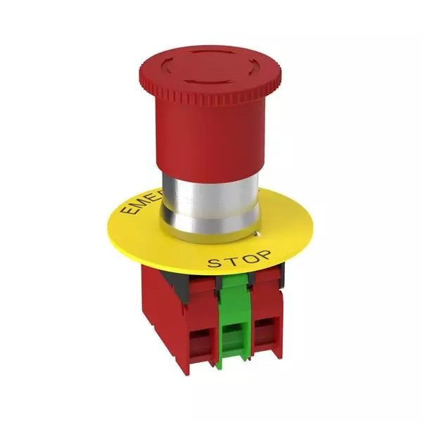 BANNER ENGINEERING Emergency Stop Switch 3PST Panel Mount Screw Termination, SSA-EBM-12L