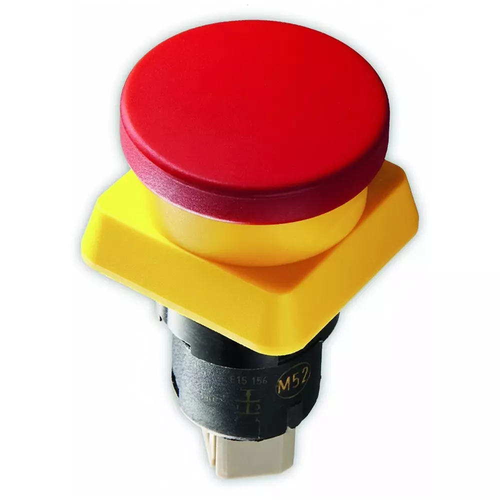 RAFI Emergency Stop Pushbutton Switch DPST Panel Mount 100 mA Connector Termination, 1.15.154.016/0301