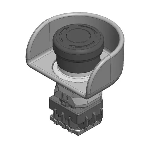 BANNER ENGINEERING Push Turn Emergency Stop Pushbutton Switch DPST Panel Mount 5 Amp 24 V AC Screw Termination, SSA-EB1PS1-02-A01