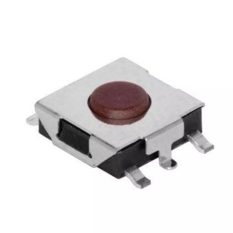 Same Sky Tactile Switch Non-Illuminated SMD/SMT Termination 50 mA Round Actuator 12 V DC, TS06-667-25-BK-100-G-SMT-TR