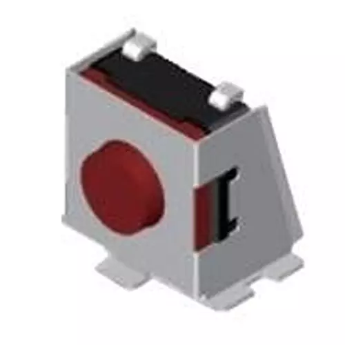 Diptronics Tactile Switch Non-Illuminated Solder Pad Termination 50 mA Round Actuator 12 V DC, TAS-633N-V-T/R