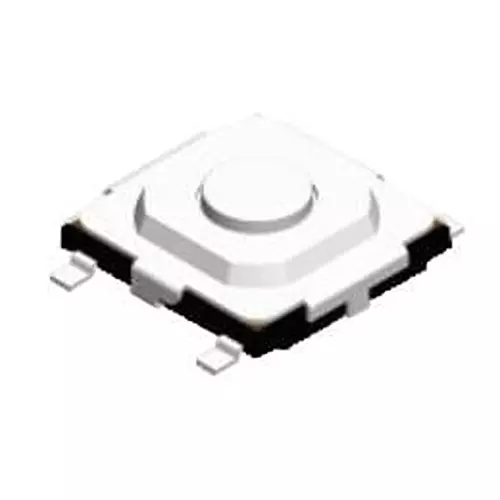 Diptronics Tactile Switch Non-Illuminated Solder Pad Termination 50 mA Round Actuator 12 V DC, TME-533-Q-T/R