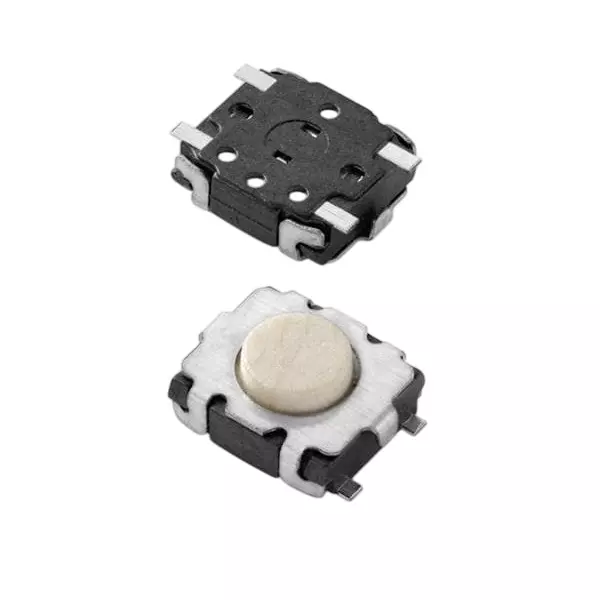 C&K COMPONENTS Tactile Switch Non-Illuminated Solder Terminal Termination 50 mA Round Actuator 12 V DC, PTS831GM140SMTR LFS