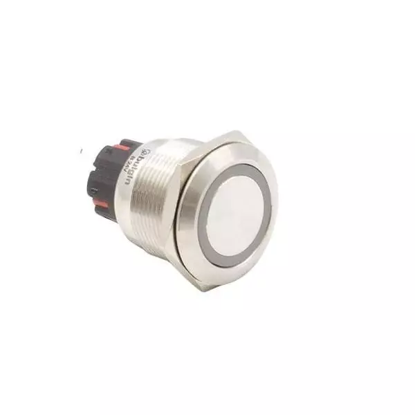 BULGIN LIMITED Anti-Vandal Switch Illuminated Solder Lug Termination 5 Amp Round Actuator 250 V DC, MP22SMRINRB024S5