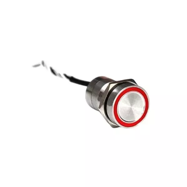BULGIN LIMITED Sealed Capacitive Touch Switch Illuminated Wire Lead Termination 10 mA Round Actuator 12 V DC, MC16MOSRD
