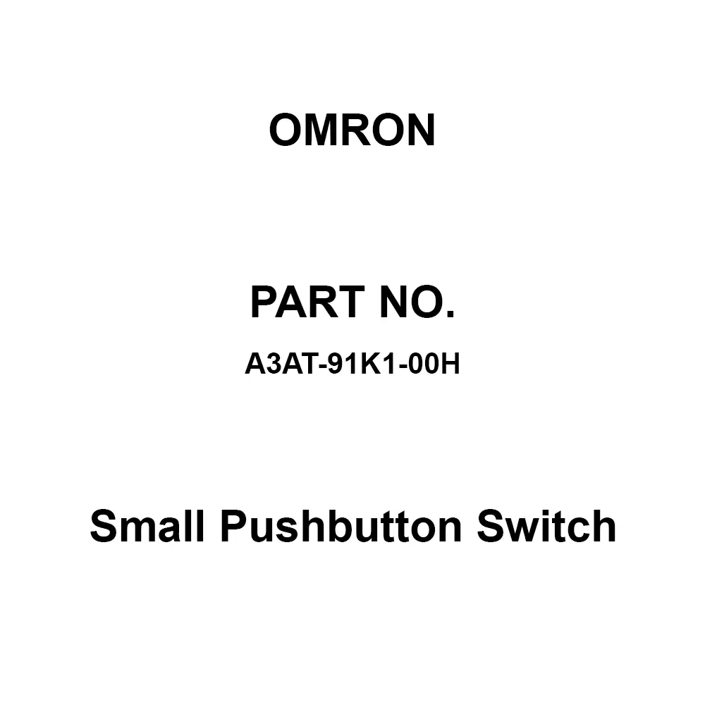 Omron Small Pushbutton Switch 100 mΩ or More with DC 500 V, A3AT-91K1-00H