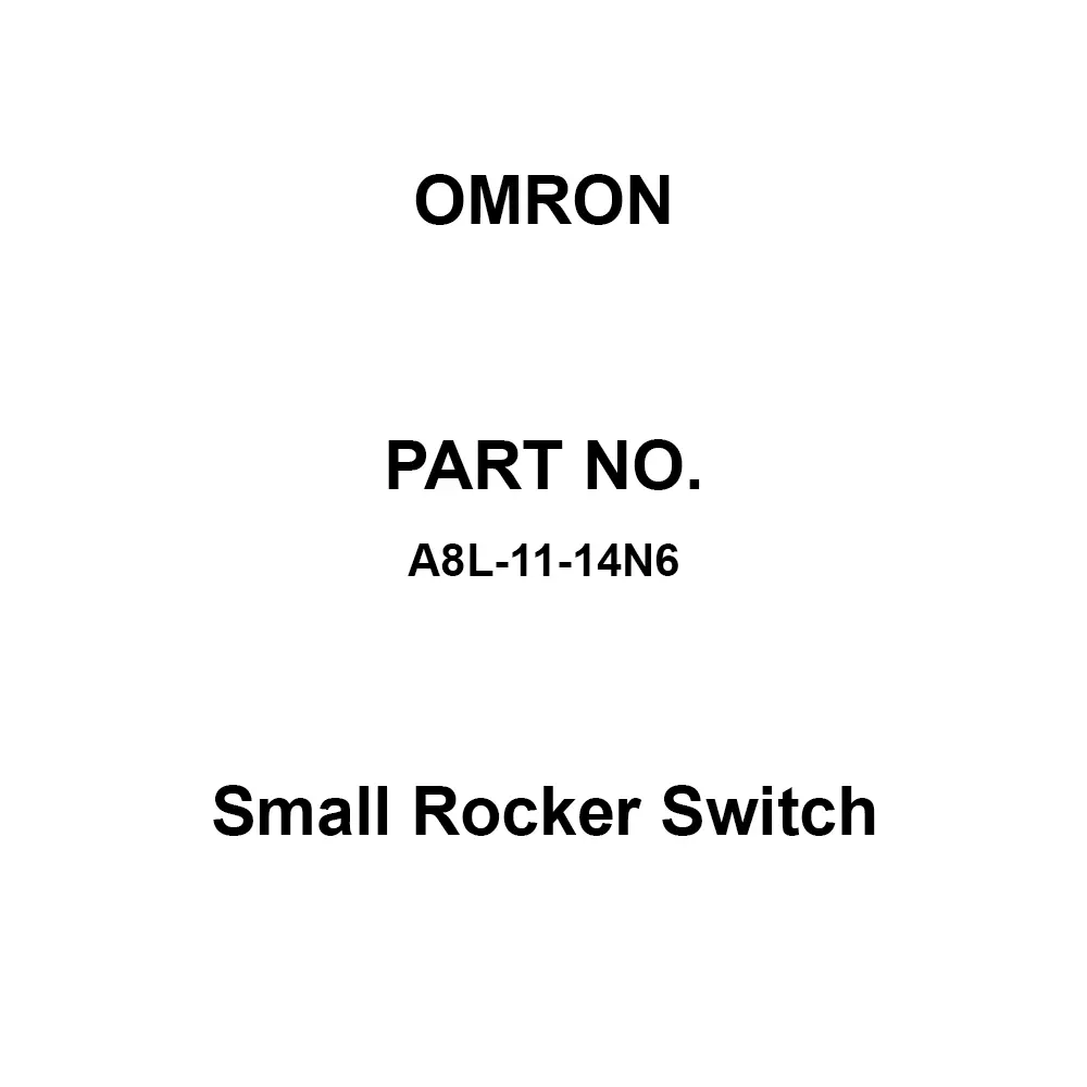 Omron Small Rocker Switch AC 125/AC 250 V Rated Voltage, A8L-11-14N6