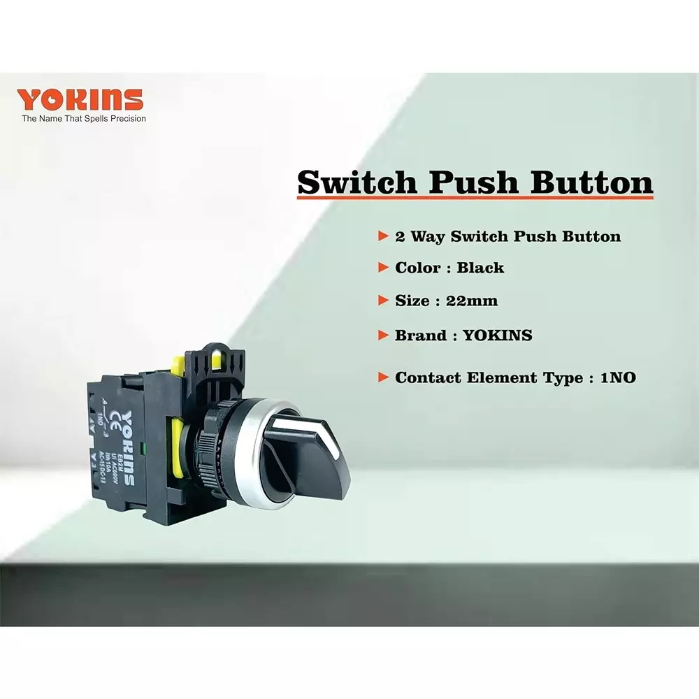 yokins-switch-maintained-push-button-2-way-position-eb2m-a-10x-22mm-black-color-with-spring-return-with-1no-copper-silver-contacts