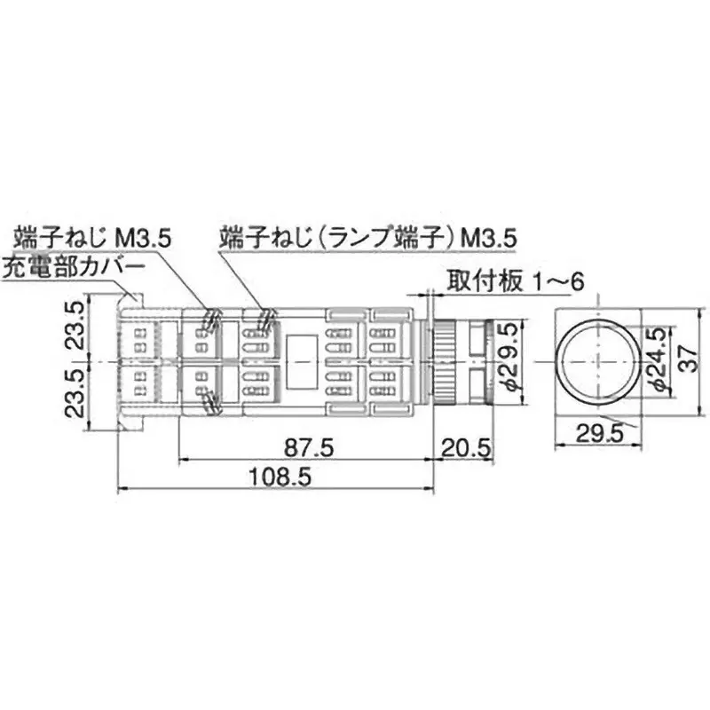 MARUYASU DENGYO Illuminated Switch 1B Configuration 30 mΩ or less Resistance, A22FTGH10001WLE