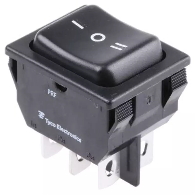 TE CONNECTIVITY Rocker Switch Panel Mount Mounting DPDT Contact Configuration On-Off-On Operating Patterns, 1-1634201-2