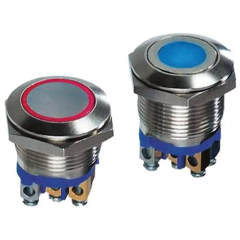 APEM Push Button Switch Momentary 19.2 mm Cutout Diameter, AV9SLD9483002K