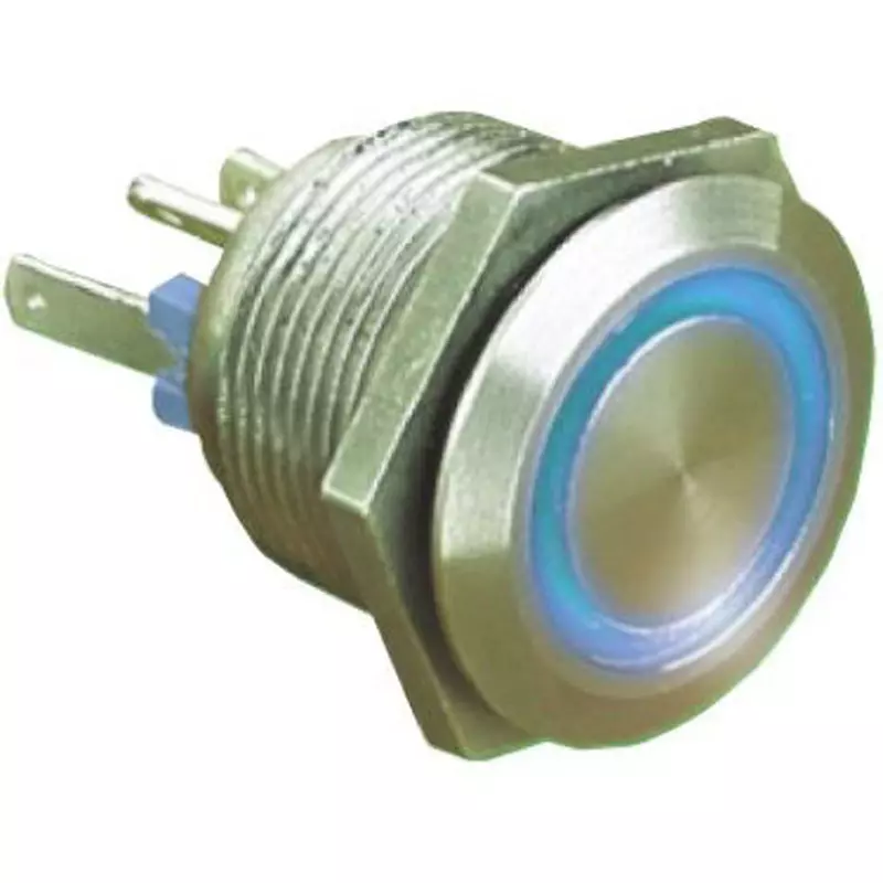 BULGIN LIMITED Pushbutton Switch SPST Contact Configuration, MPI002/RP/BL
