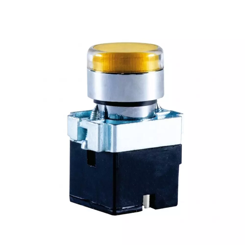 BCH BML Metal Series LED Luminous Actuator Yellow Color 60 VAC, BML22LAY4Y
