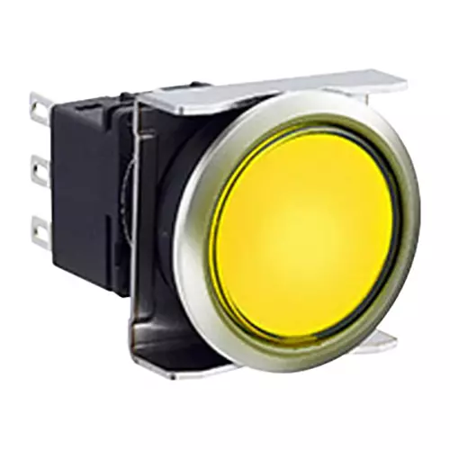IDEC Flash Silhouette LBW Series Illuminated Push Button Switch Round, LBW6ML-A1T54Y