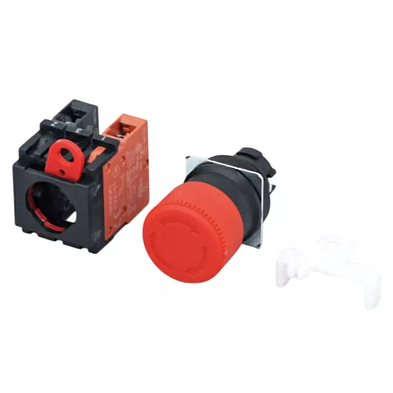 Omron Emergency Stop Pushbutton Switch Φ22/25 mm Mounting Hole Diameter, A22E-S-11