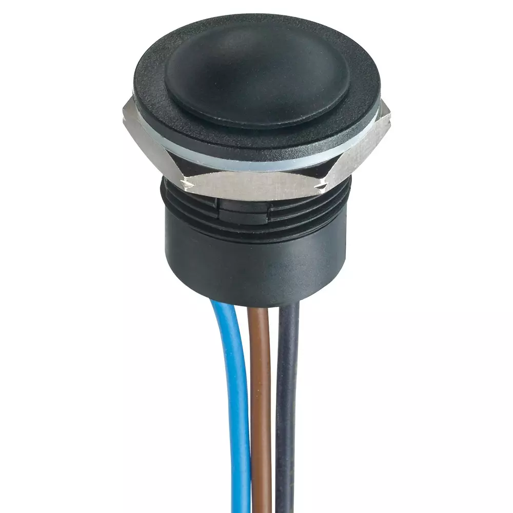 APEM Pb Switch, Spdt, 2A, 24VDC, Wire Leaded, IAR5F1200
