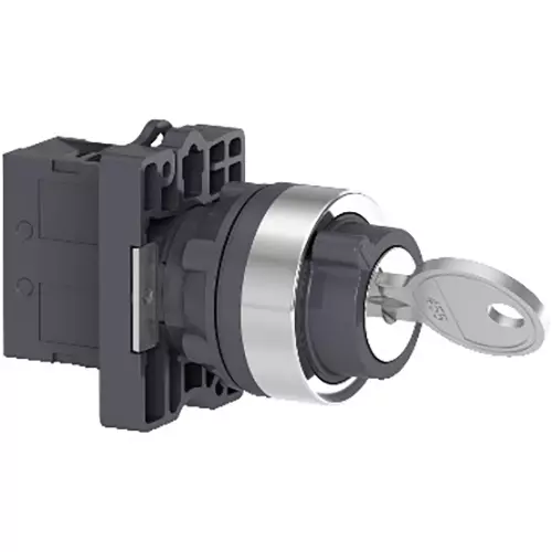 Sibass Electric Key Selector Switch 2 Position Diameter 22.5 mm PVC Body Without Contact Element with CE Mark, SE-EG21 (Pack of 300)