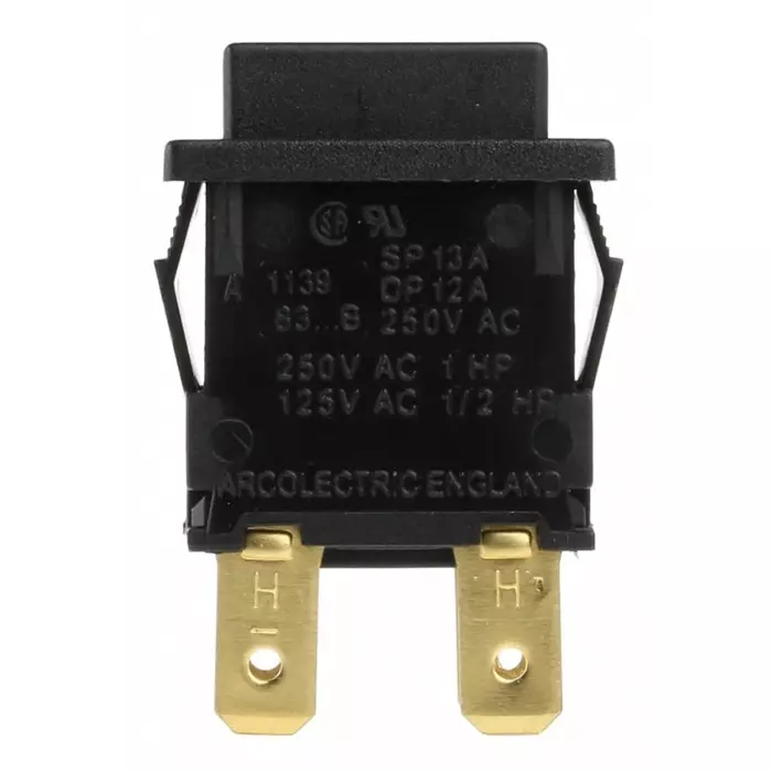 ARCOLECTRIC (BULGIN LIMITED) 8300 Series Push Button Switch Momentary Panel Mount DPDT 250 V AC, H8351ABAAA