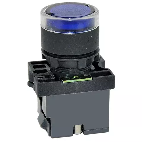 C&S Electric LED Type Flush Illuminated Push Button Actuator Blue 110 V AC 22.5 mm Mounting Dia, RCP2-BWL367