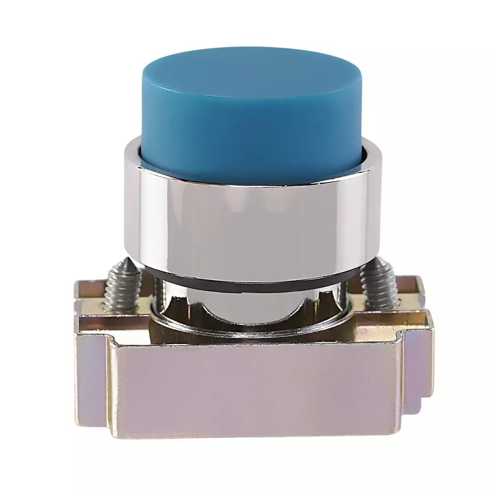 C&S Electric Projecting Push Button with Carrier & Without Contact Elements Metallic Range Blue, RCB2-BL6