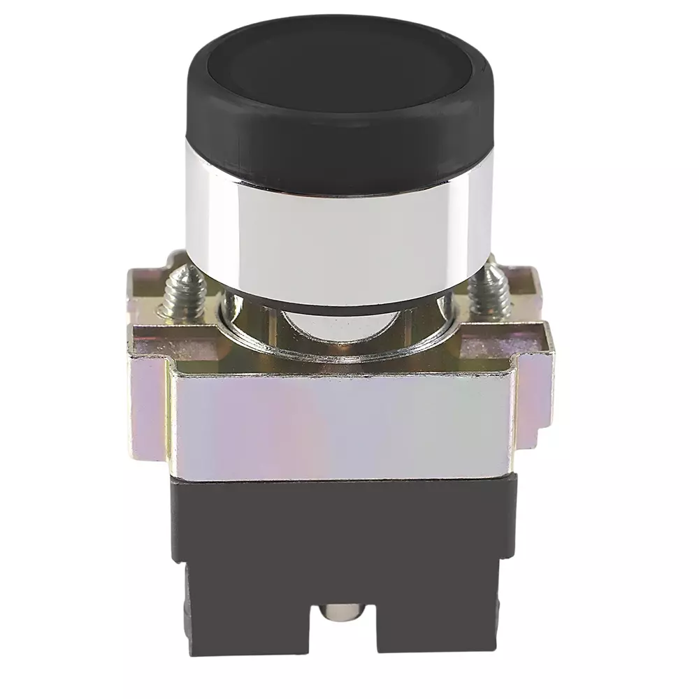 C&S Electric LED Type Push Button Actuator Without Contact Elements Metallic Range 110 V AC Black, RCB2-BWL327