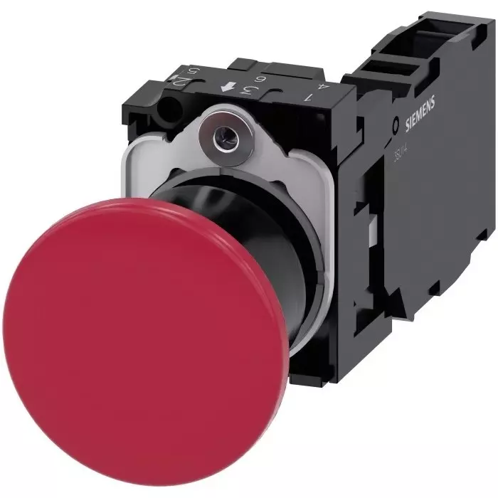 Siemens SIRIUS ACT 3SU11 Series Push Button, 22mm Cutout, SPST, 3SU1100-1BA20-1FA0
