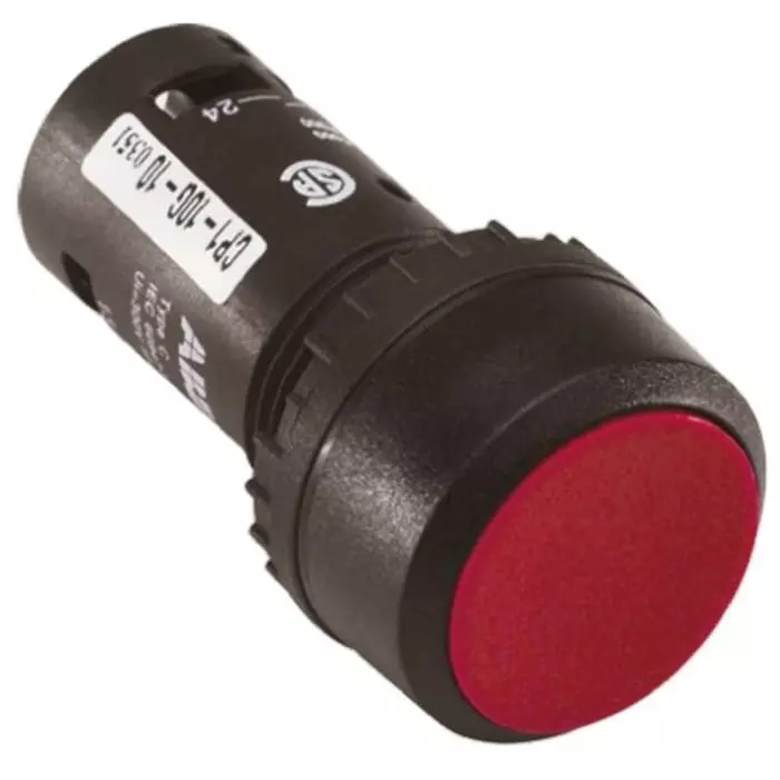 ABB Compact Series Push Button, Panel Mount, 22mm Cutout, SPDT, IP69K, 1SFA619101R1071CP2-10R-11