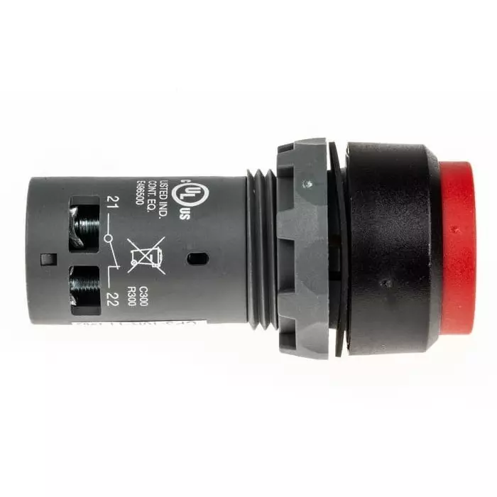 ABB Compact Series Push Button, Panel Mount, 22mm Cutout, SPDT, IP69K, 1SFA619102R1071CP3-10R-11