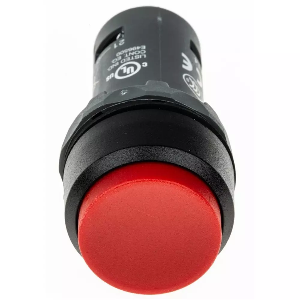 ABB Compact Series Push Button, Panel Mount, 22mm Cutout, SPDT, IP69K, 1SFA619102R1071CP3-10R-11