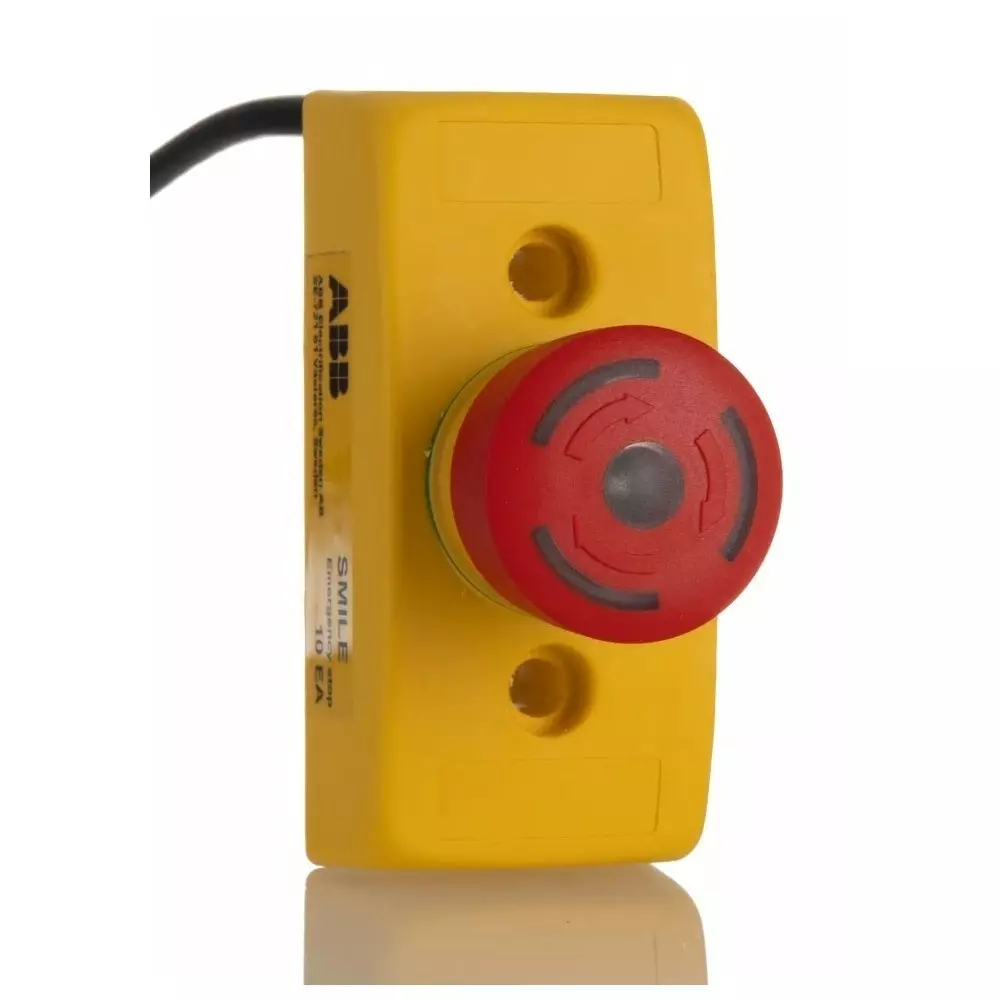 ABB Smile Series Twist Release Emergency Stop Push Button, Panel Mount, 32mm Cutout, 2NC, 2TLA030051R0400 Smile 10 EA
