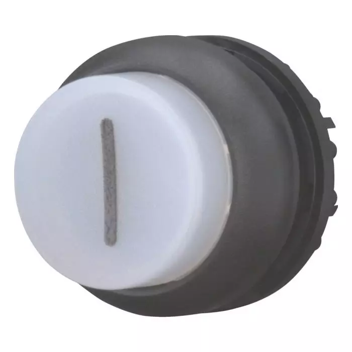 EATON series M22 Series Illuminated Illuminated Push Button Switch, Maintained, Threaded, 22.5 mm Cutout, White LED,, 216811 M22S-DRLH-W-X1