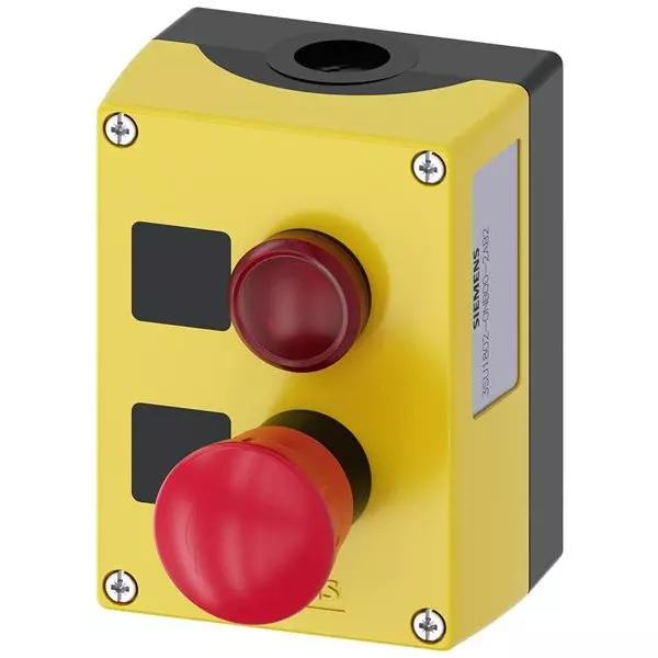 Siemens Push Turn Emergency Stop Switch 3PST Floor Mount 10 Amp 24 V AC Screw Termination, 3SU18020NB002AB2