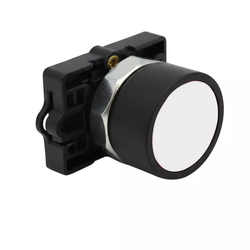 Kaycee Push Button Shround Actuator Flush Head Plastic White, KC2SAF6P