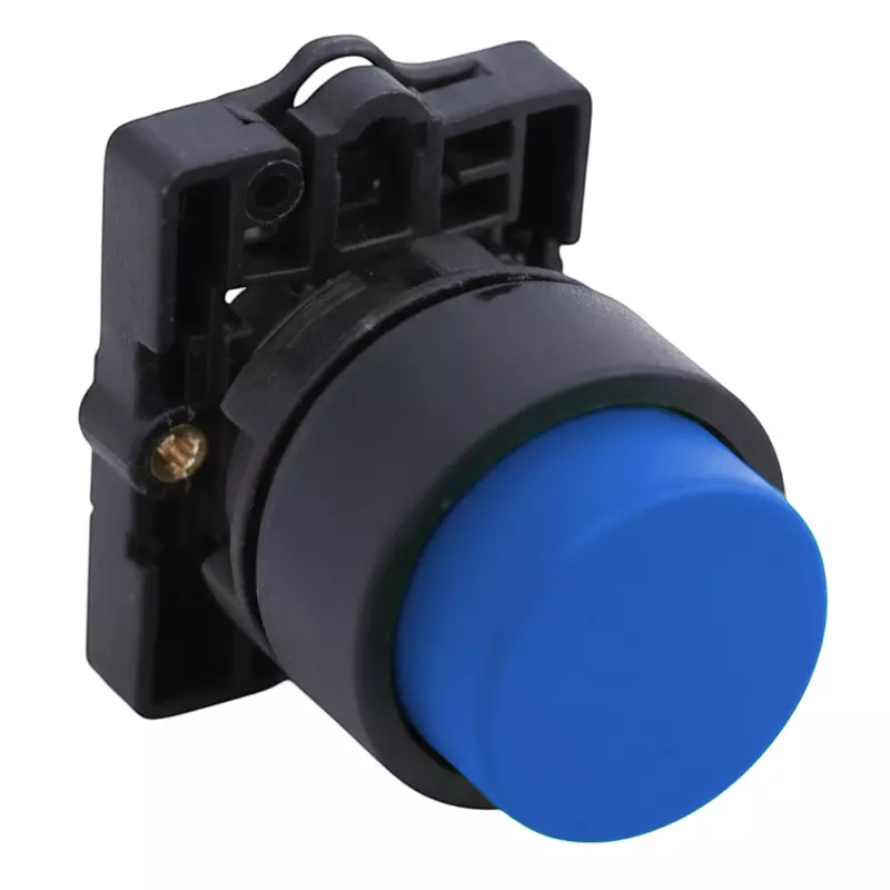 Kaycee Push Button Shround Actuator Projecting Head Plastic Blue, KC2SAP4P