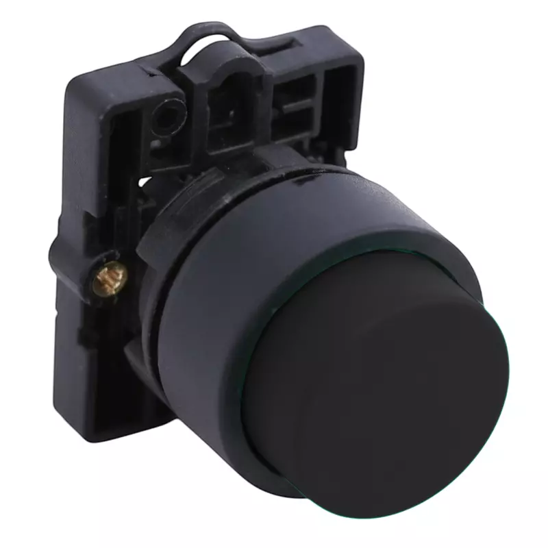 Kaycee Push Button Shround Actuator Projecting Head Plastic Black, KC2SAP5P
