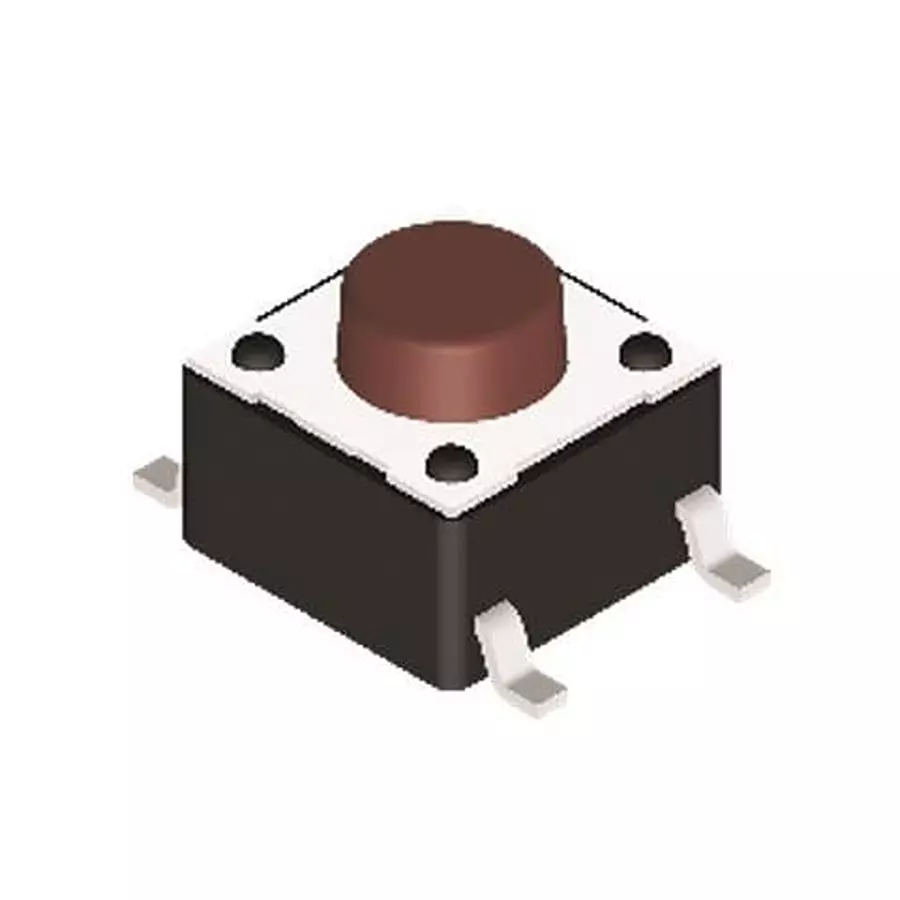 Diptronics Tactile Switch Non-Illuminated Gull Wing Lead Termination 50 mA 12 V DC, DTSMG-62R-V-T/R