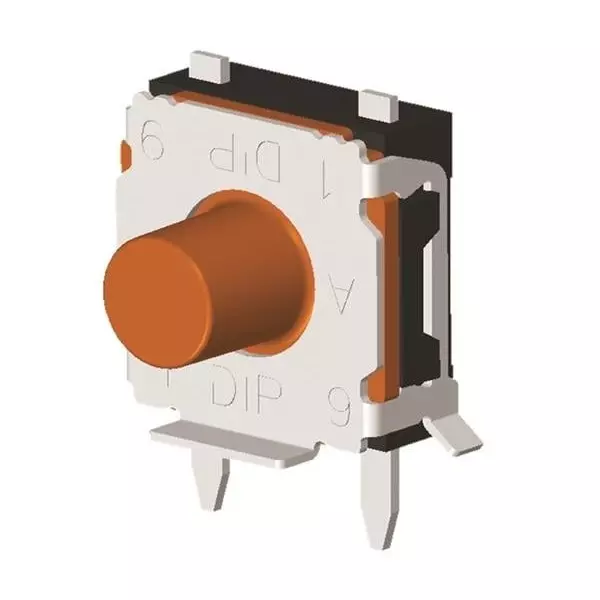 Diptronics Tactile Switch Non-Illuminated Solder Pad Termination 50 mA Round Actuator 32 V DC, T6WA1SGQR